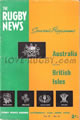 Australia v British Isles 1959 rugby  Programmes